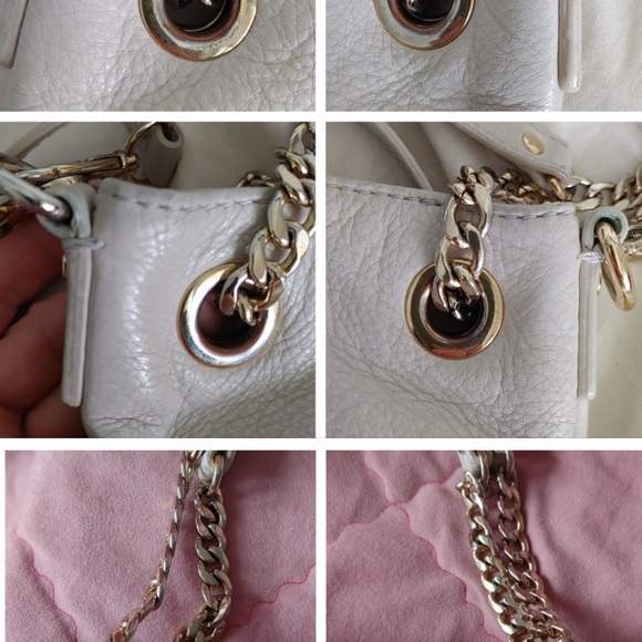 Michael Kors Cream Leather Shoulder Bag with Cross Body Strap - Picture 5 of 8